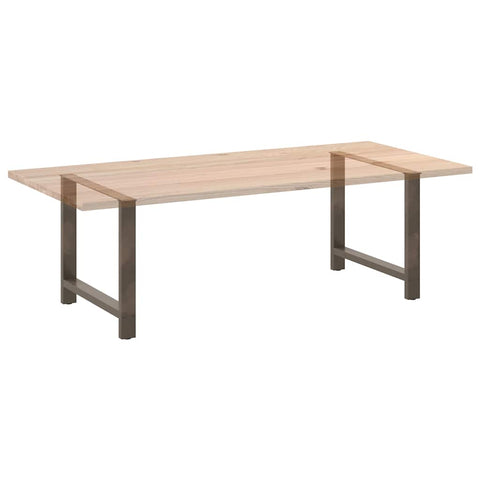 vidaXL Coffee Table Legs Natural Steel 2 pcs 90x(72-73) cm Steel
