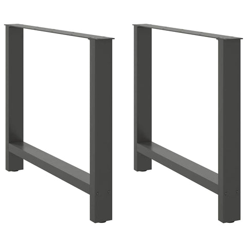 vidaXL Coffee Table Legs Anthracite 2 pcs 100x(72-73) cm Steel