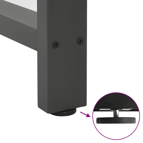 vidaXL Coffee Table Legs Anthracite 2 pcs 100x(72-73) cm Steel
