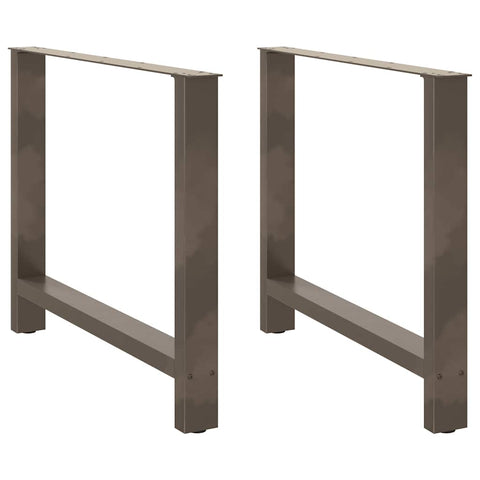 vidaXL Coffee Table Legs Natural Steel 2 pcs 100x(72-73) cm Steel