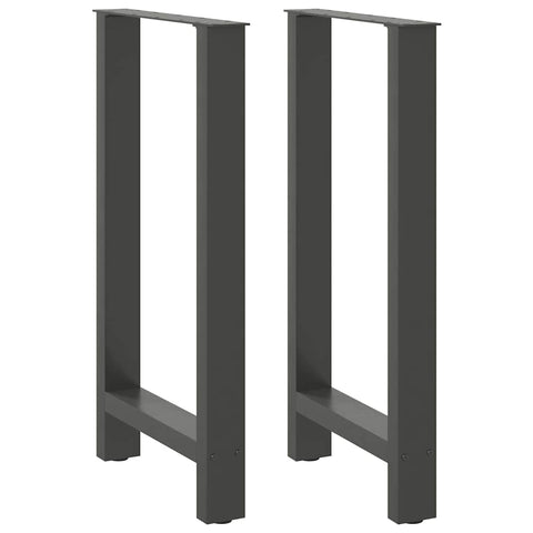 vidaXL Bar Table Legs Anthracite 2 pcs 40x(90-91) cm Steel