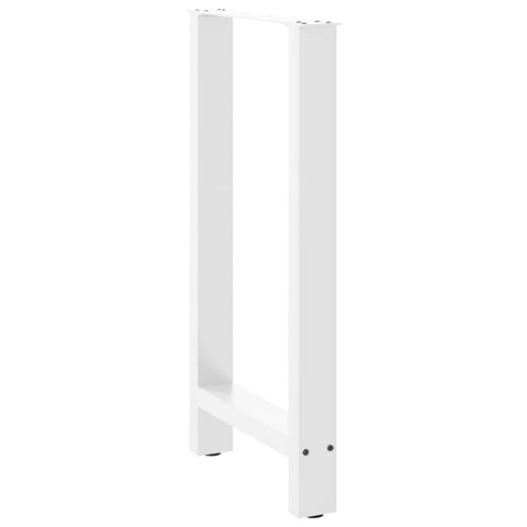 vidaXL Bar Table Legs White 2 pcs 50x(90-91) cm Steel