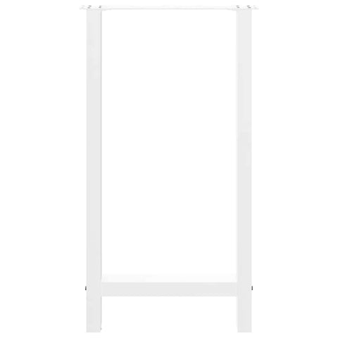 vidaXL Bar Table Legs White 2 pcs 50x(90-91) cm Steel