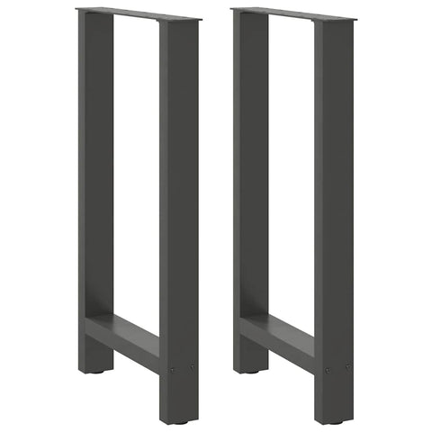 vidaXL Bar Table Legs Anthracite 2 pcs 50x(90-91) cm Steel