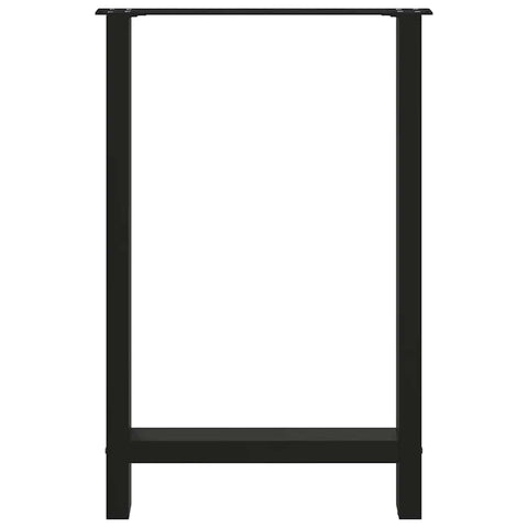 vidaXL Bar Table Legs Black 2 pcs 60x(90-91) cm Steel