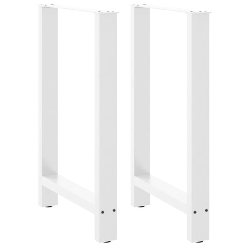 vidaXL Bar Table Legs White 2 pcs 60x(90-91) cm Steel