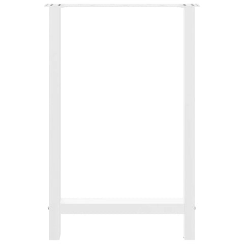 vidaXL Bar Table Legs White 2 pcs 60x(90-91) cm Steel