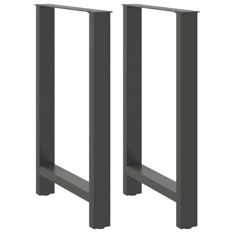vidaXL Bar Table Legs Anthracite 2 pcs 60x(90-91) cm Steel