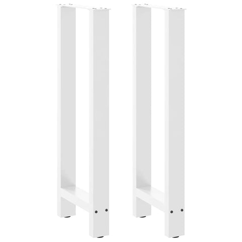 vidaXL Bar Table Legs White 2 pcs 40x(100-101) cm Steel