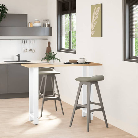 vidaXL Bar Table Legs White 2 pcs 40x(100-101) cm Steel