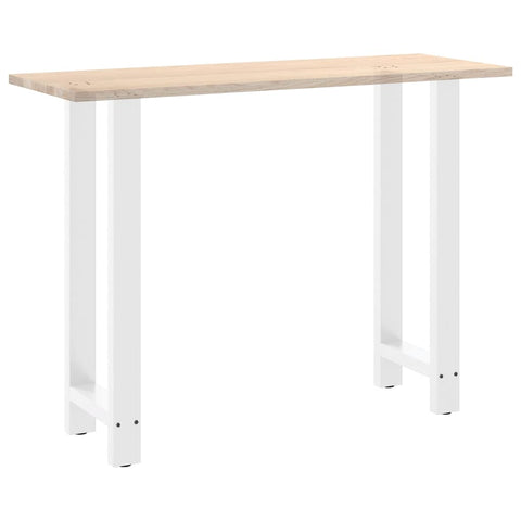 vidaXL Bar Table Legs White 2 pcs 40x(100-101) cm Steel
