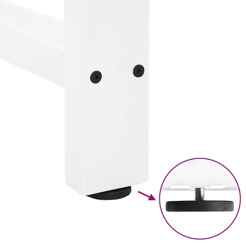 vidaXL Bar Table Legs White 2 pcs 40x(100-101) cm Steel