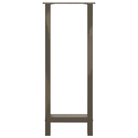 vidaXL Bar Table Legs Natural Steel 2 pcs 40x(100-101) cm Steel