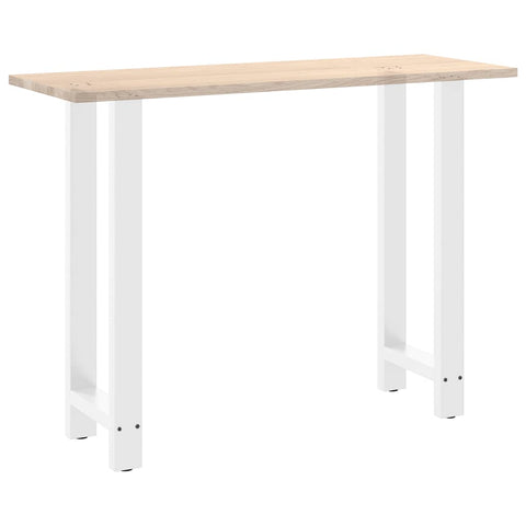 vidaXL Bar Table Legs White 2 pcs 50x(100-101) cm Steel