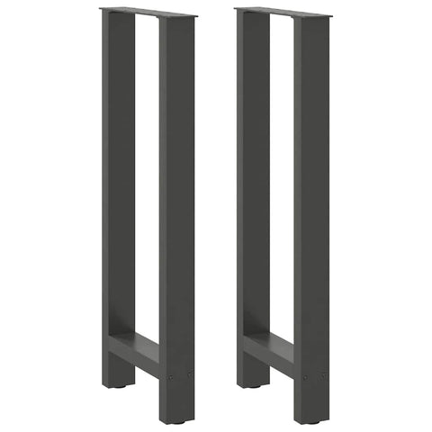 vidaXL Bar Table Legs Anthracite 2 pcs 50x(100-101) cm Steel