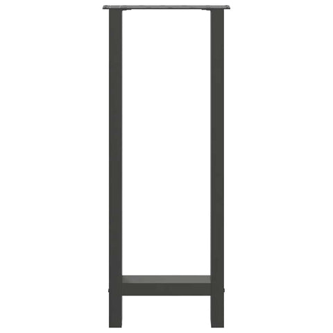 vidaXL Bar Table Legs Anthracite 2 pcs 50x(100-101) cm Steel
