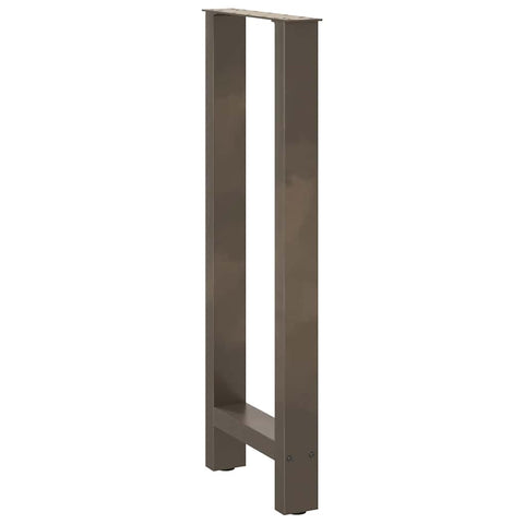 vidaXL Bar Table Legs Natural Steel 2 pcs 50x(100-101) cm Steel