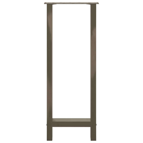 vidaXL Bar Table Legs Natural Steel 2 pcs 50x(100-101) cm Steel