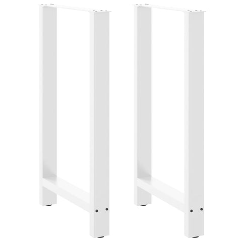 vidaXL Bar Table Legs White 2 pcs 60x(100-101) cm Steel