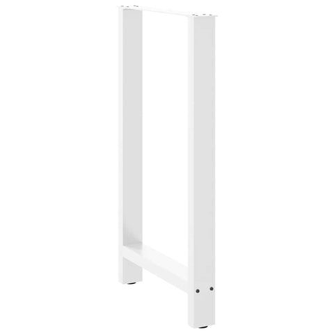vidaXL Bar Table Legs White 2 pcs 60x(100-101) cm Steel