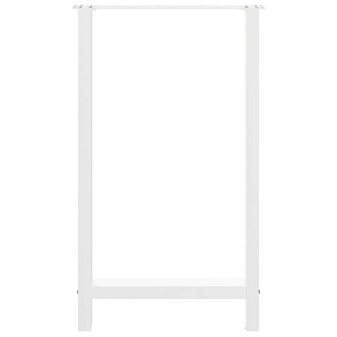 vidaXL Bar Table Legs White 2 pcs 60x(100-101) cm Steel