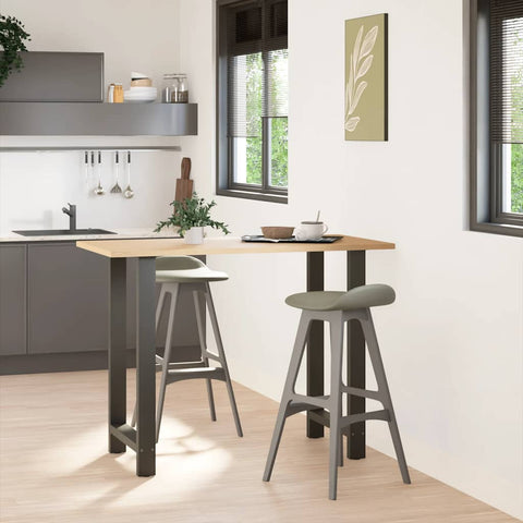 vidaXL Bar Table Legs Anthracite 2 pcs 60x(100-101) cm Steel