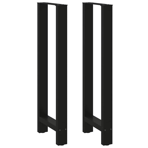 vidaXL Bar Table Legs Black 2 pcs 40x(110-111) cm Steel