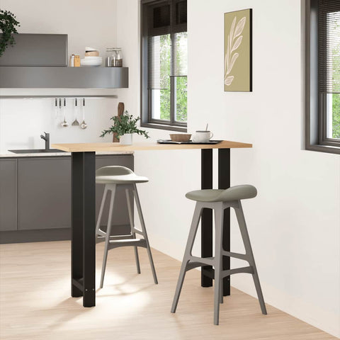 vidaXL Bar Table Legs Black 2 pcs 40x(110-111) cm Steel