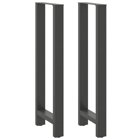 vidaXL Bar Table Legs Anthracite 2 pcs 40x(110-111) cm Steel