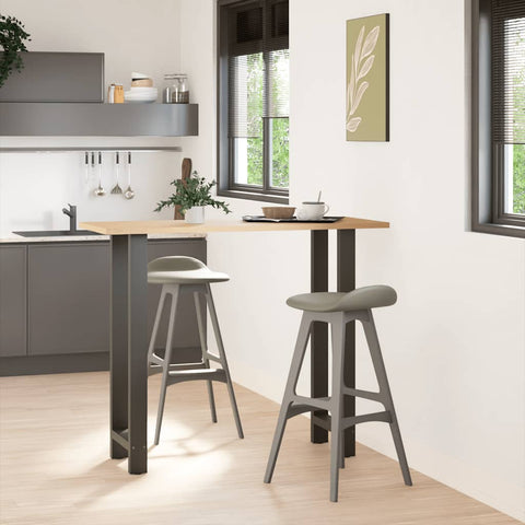 vidaXL Bar Table Legs Anthracite 2 pcs 40x(110-111) cm Steel