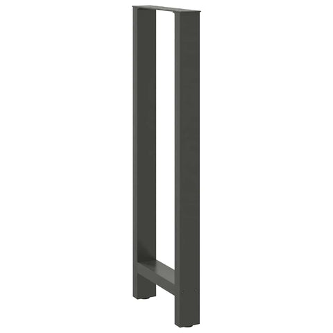 vidaXL Bar Table Legs Anthracite 2 pcs 40x(110-111) cm Steel