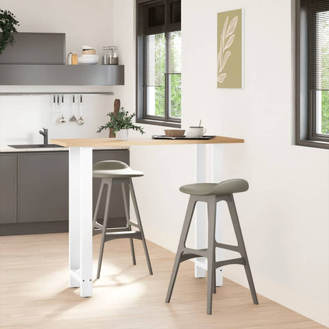 vidaXL Bar Table Legs White 2 pcs 50x(110-111) cm Steel