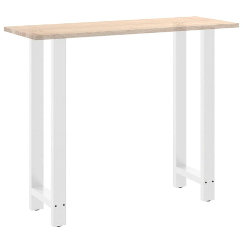 vidaXL Bar Table Legs White 2 pcs 50x(110-111) cm Steel