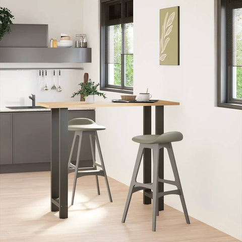 vidaXL Bar Table Legs Anthracite 2 pcs 50x(110-111) cm Steel