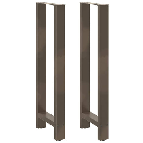vidaXL Bar Table Legs Natural Steel 2 pcs 50x(110-111) cm Steel