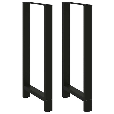 vidaXL Bar Table Legs Black 2 pcs 60x(110-111) cm Steel