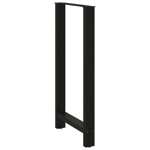 vidaXL Bar Table Legs Black 2 pcs 60x(110-111) cm Steel
