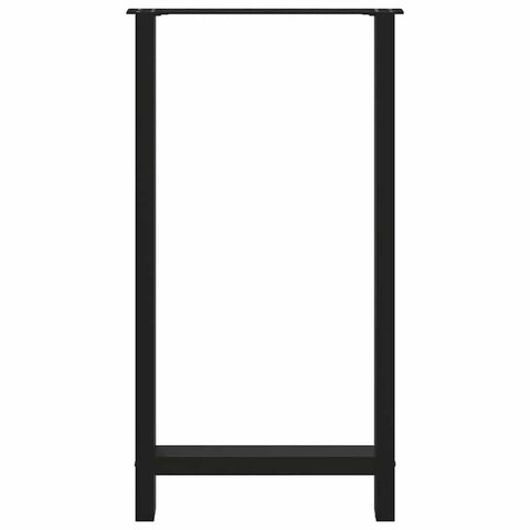 vidaXL Bar Table Legs Black 2 pcs 60x(110-111) cm Steel