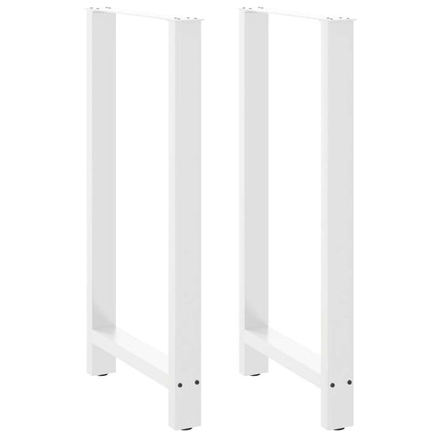 vidaXL Bar Table Legs White 2 pcs 60x(110-111) cm Steel