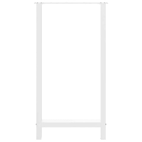 vidaXL Bar Table Legs White 2 pcs 60x(110-111) cm Steel