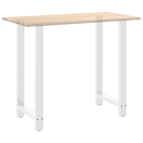 vidaXL Bar Table Legs White 2 pcs 60x(110-111) cm Steel
