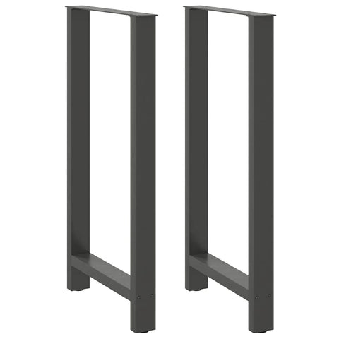 vidaXL Bar Table Legs Anthracite 2 pcs 60x(110-111) cm Steel
