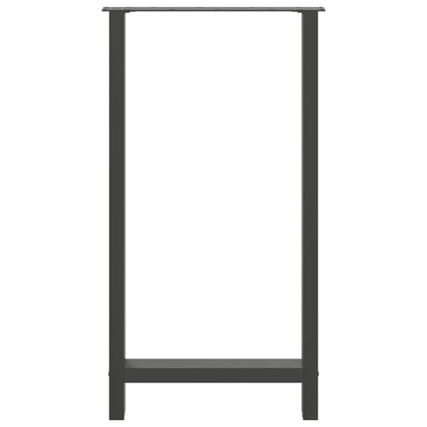 vidaXL Bar Table Legs Anthracite 2 pcs 60x(110-111) cm Steel