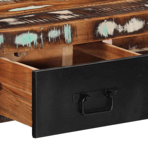 vidaXL Console Table Multicolour 100x35x75 cm Solid Wood Reclaimed