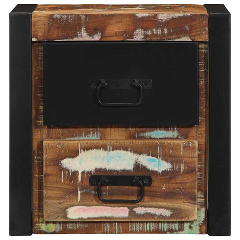 vidaXL Bedside Cabinet Multicolour 40x35x40 cm Solid Wood Reclaimed