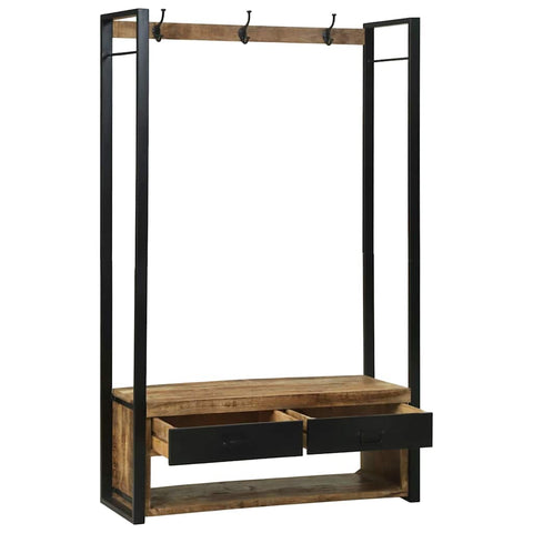 vidaXL Clothes Rack Brown 110 x 40 x 185 cm Solid Mango wood