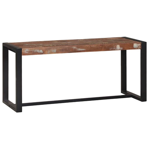 vidaXL Bench Multicolour 100 x 35 x 45 cm Solid Reclaim wood