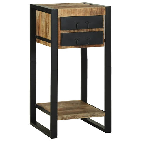 vidaXL End Table Brown 40 x 40 x 80 cm Solid rough mango wood