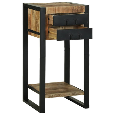vidaXL End Table Brown 40 x 40 x 80 cm Solid rough mango wood
