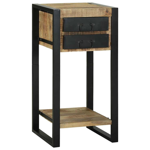 vidaXL End Table Brown 40 x 40 x 80 cm Solid rough mango wood